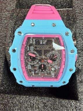 Invicta Pink and Blue Sport Chronograph Watch